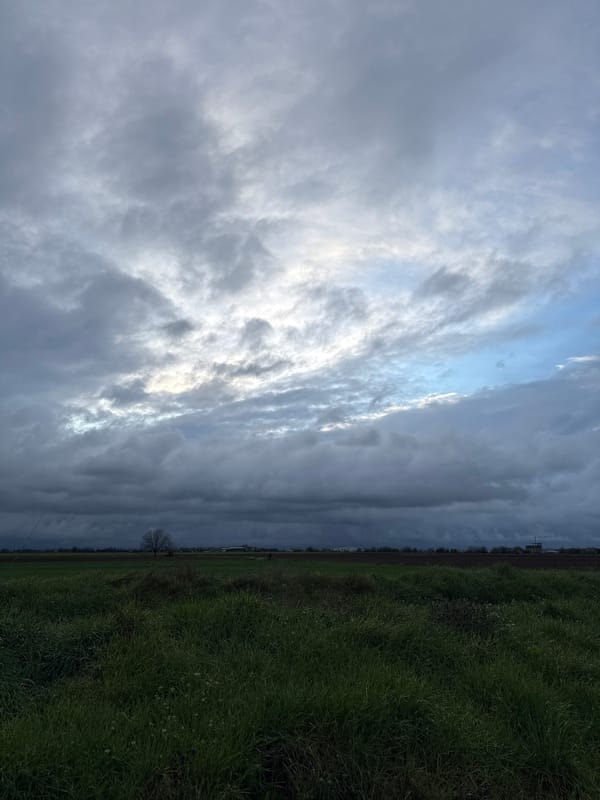 Dramatic clouds over rural field in Trud, Bulgaria