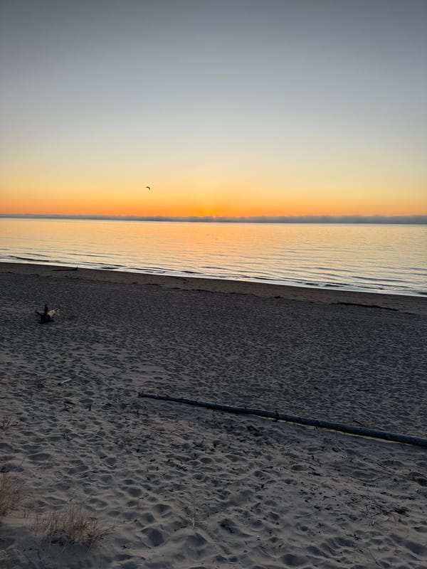 Sunset scenes captured at Carnikava beach, Latvia