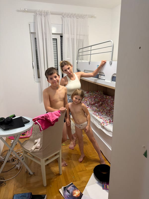 Evening in Budva: snacks, street scenes, and a blooming oleander
