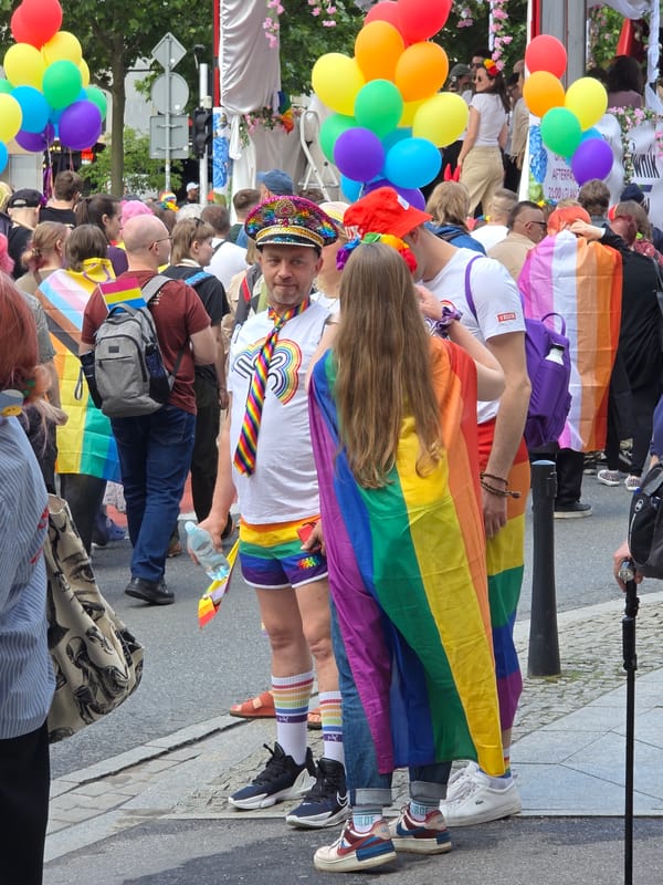 Pride parade marches through Warsaw streets with rainbow flags
