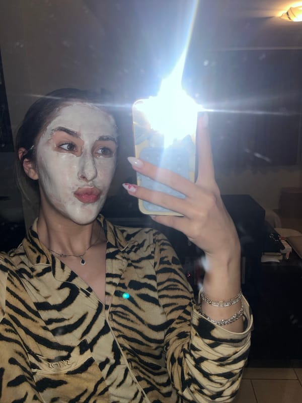 Sofia resident documents weekend skincare routine in tiger pajamas