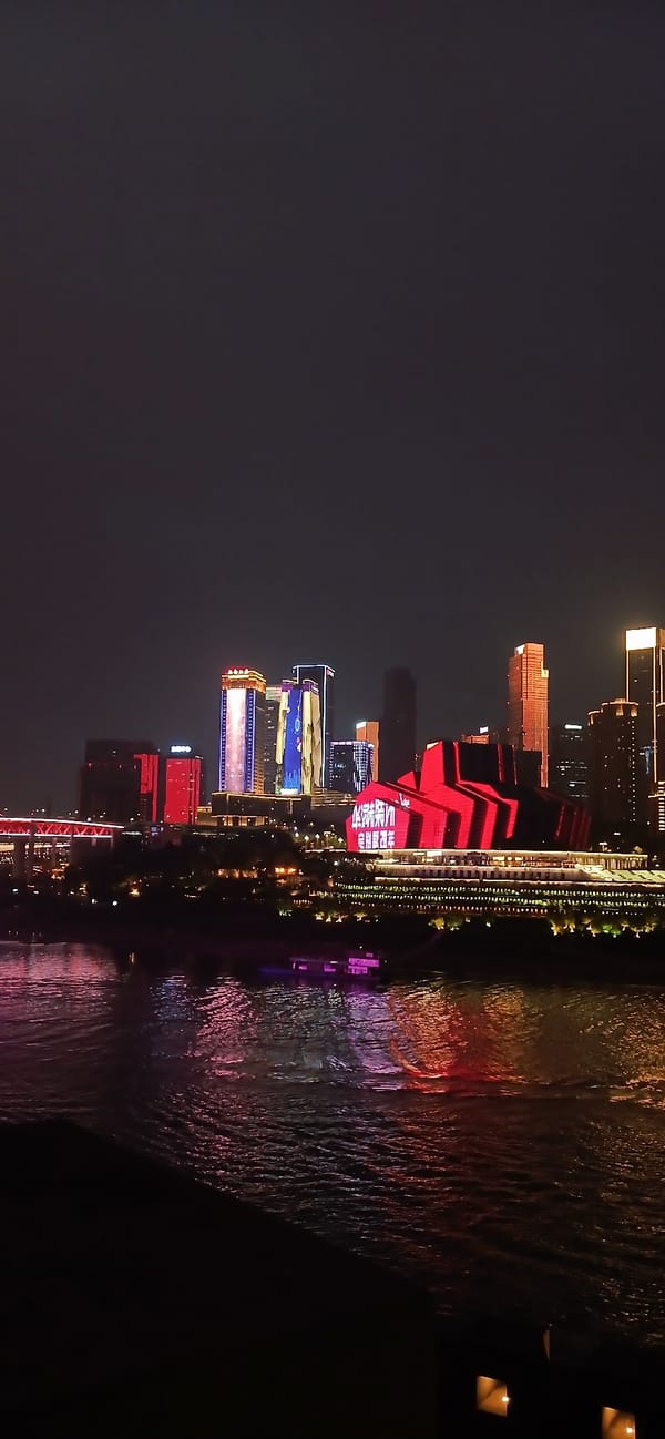 Colorful nighttime skyline lights up Nan'an District waterfront
