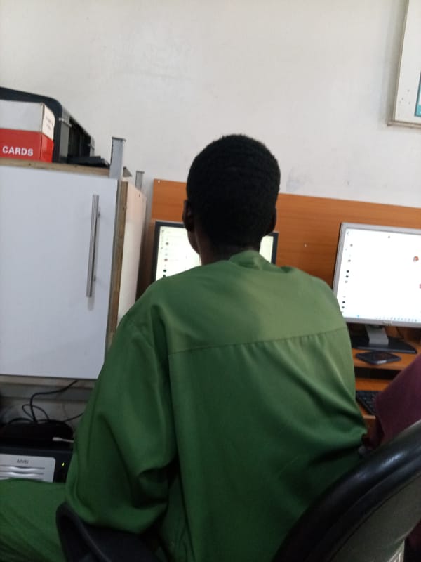 Ordinary workday moments documented at Lagos business location