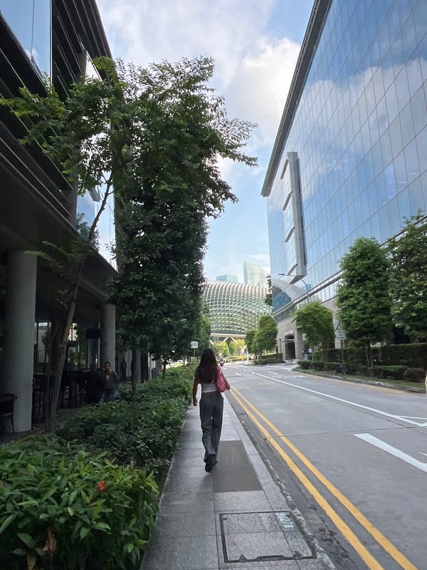Street-level views around the Esplanade, Singapore