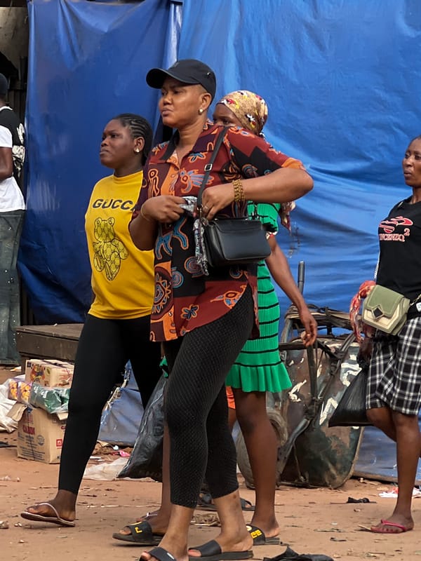 Street market activity in Nkpor Nigeria afternoon scenes