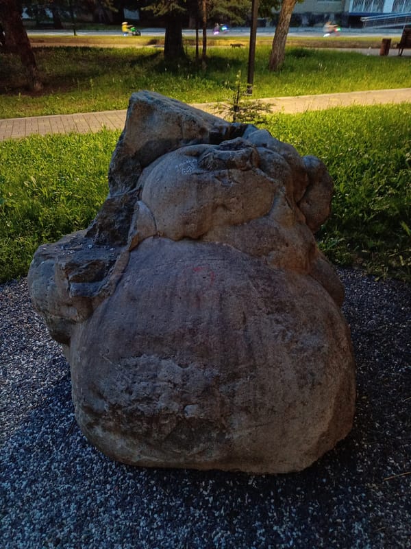 Evening stroll through a park in Ust-Dzheguta, Russia