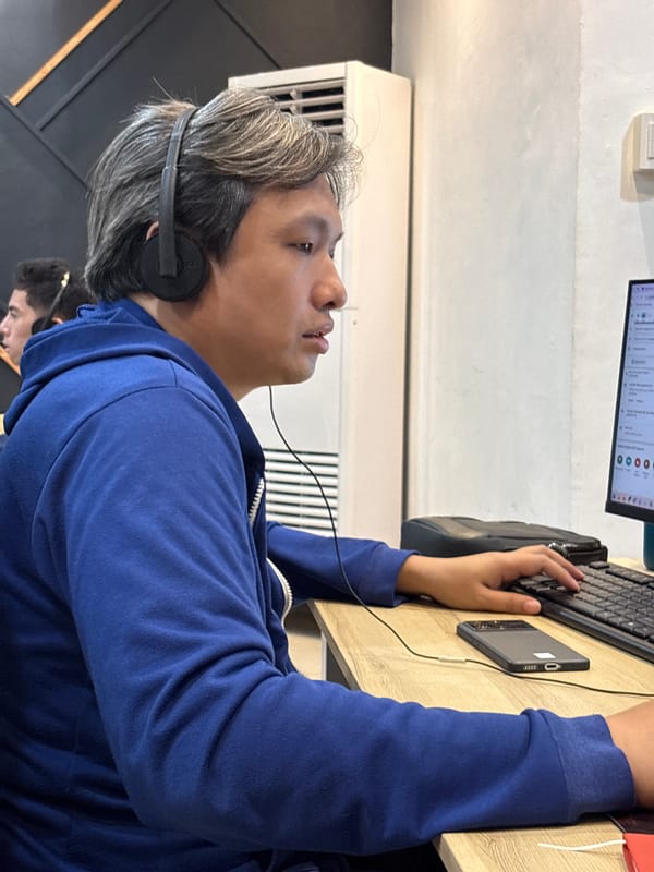 Evening office session in Davao City, Philippines