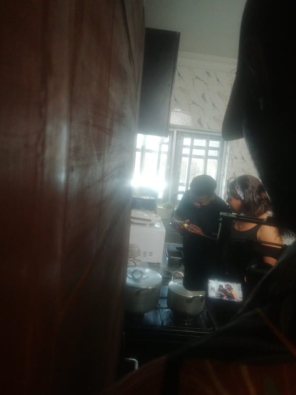Content creators gather for indoor recording session in Ikorodu