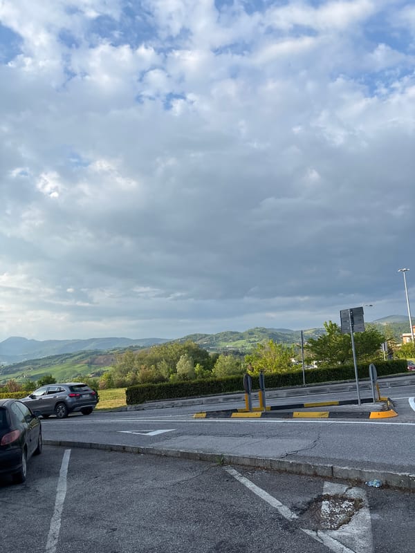 Witness documents scenic views and streets in Camerino, Italy