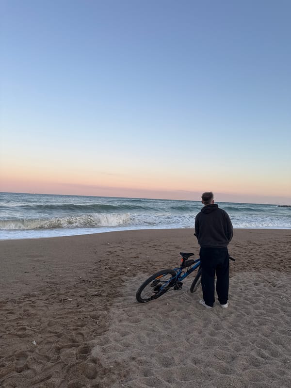 Evening beach scenes captured at Barcelona's Barceloneta during sunset