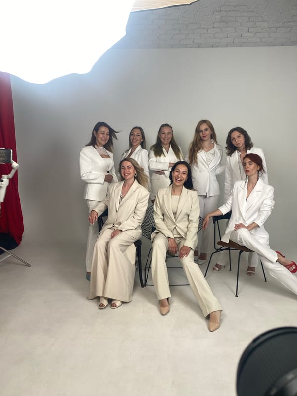 Professional studio photo shoot in Sochi with coordinated styling