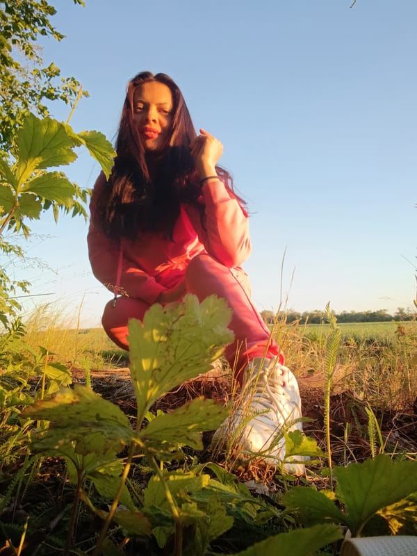 Golden hour photo session in a Saratov field at sunset