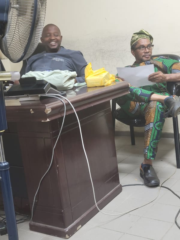 Office meeting or training session observed in Abuja