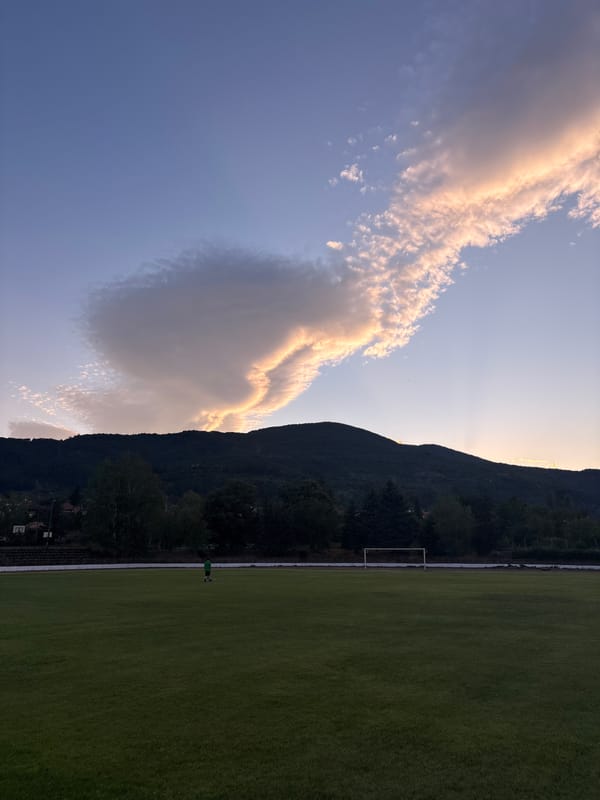 Solo practice session on a quiet soccer pitch in Boboshevo
