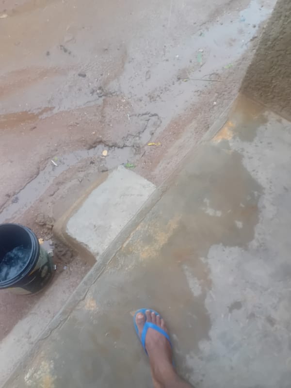 Flooding documented in Jauro Yinu Nigeria morning conditions