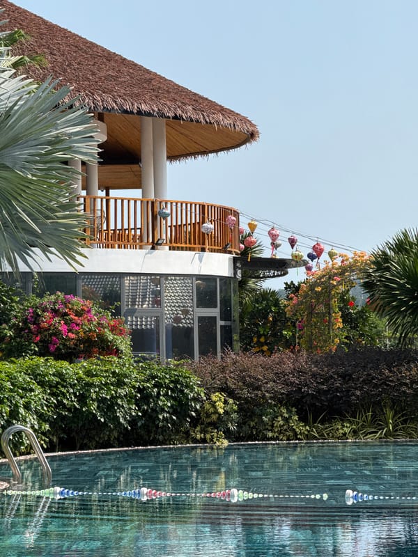Morning scenes captured in Phú Quốc: architecture and flowering plants