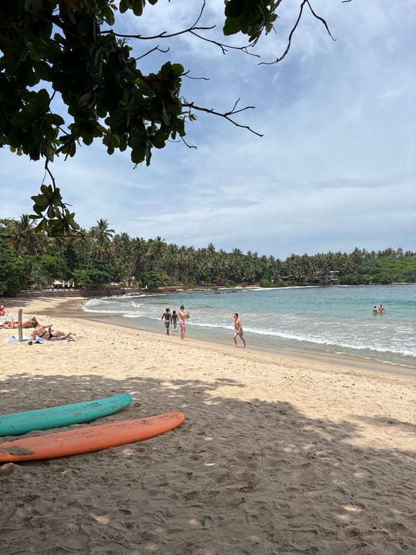 Morning beach activity observed in Dikwella, Sri Lanka