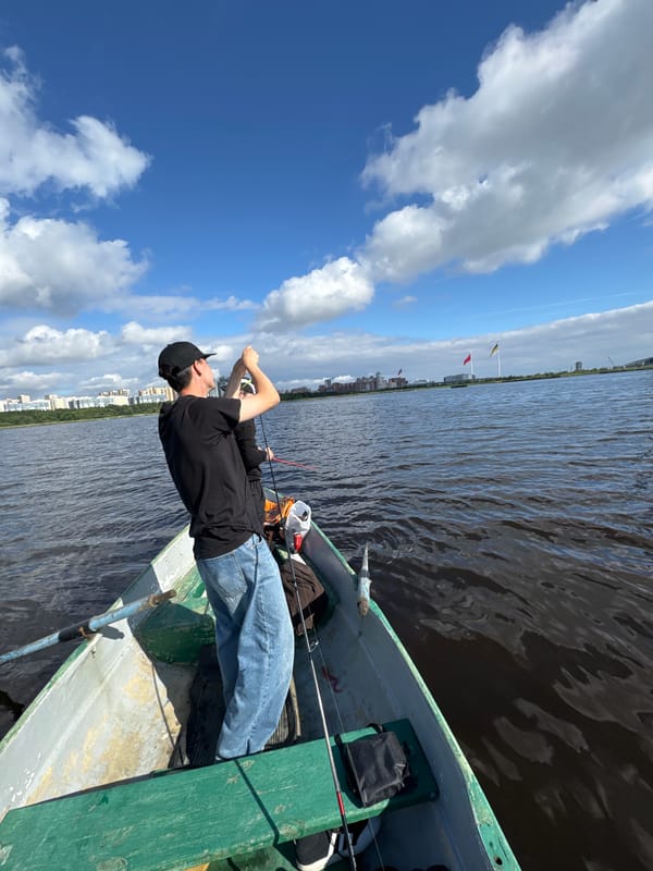 Casual boat ride on Saint Petersburg's canals