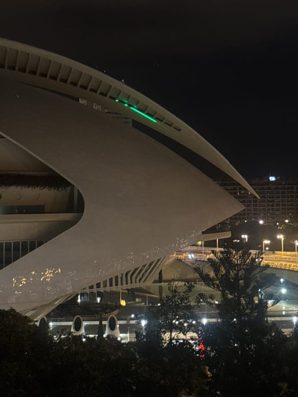Nighttime views captured of Valencia's futuristic City of Arts complex