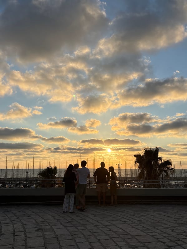 Tel Aviv residents enjoy sunset activities across city promenade