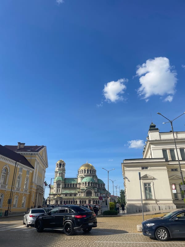 Witness documents afternoon street scenes across central Sofia landmarks
