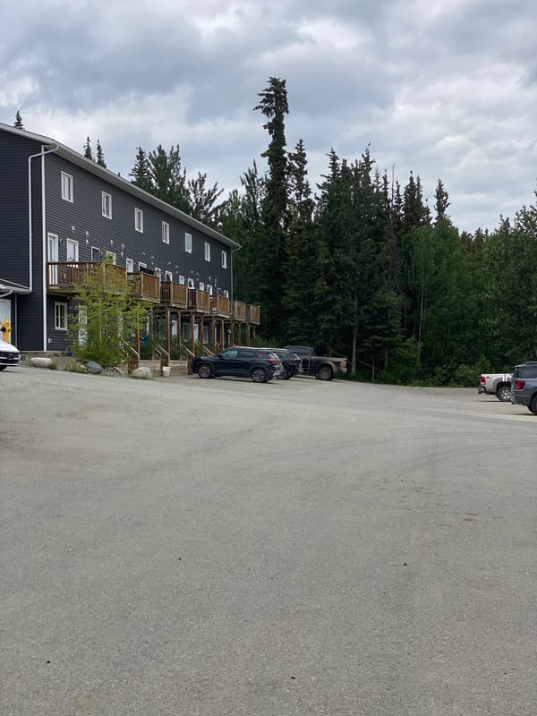 Residential streets and apartment blocks in Whitehorse, Canada