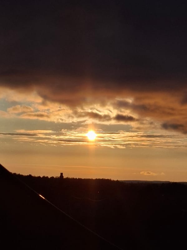 Sunset landscapes and breakfast scene captured in brief sequence