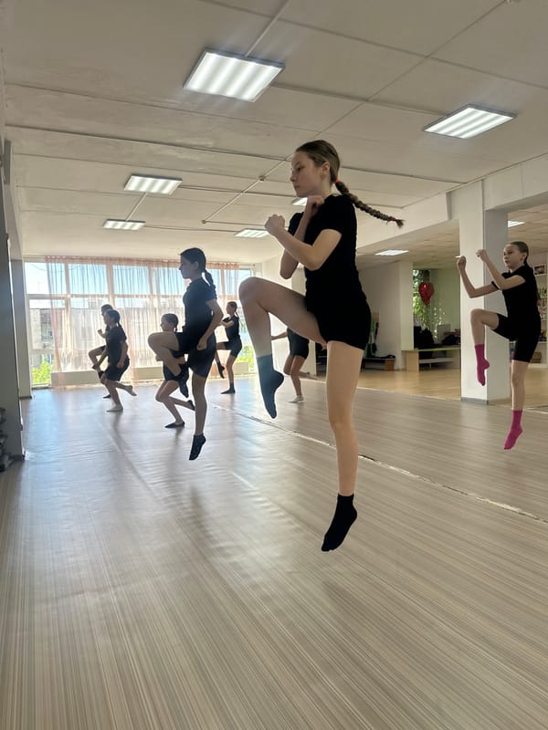 Dance group rehearses early morning session in Votkinsk studio