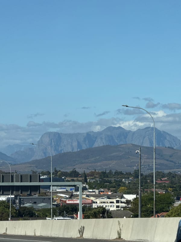 Witness documents scenic Bellville mountain views from roadside vantage