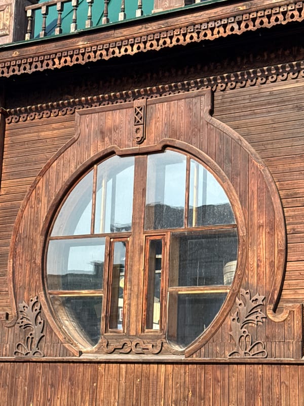 Carved wooden details of Yekaterinburg's Rostavshchikov's Mansion