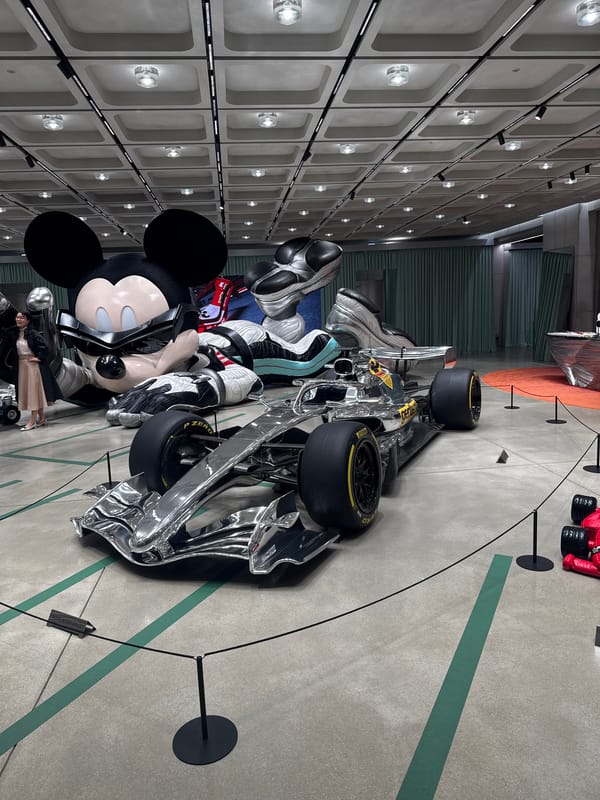 Chrome F1 cars, futuristic Mickey Mouse exhibited at Seoul museum