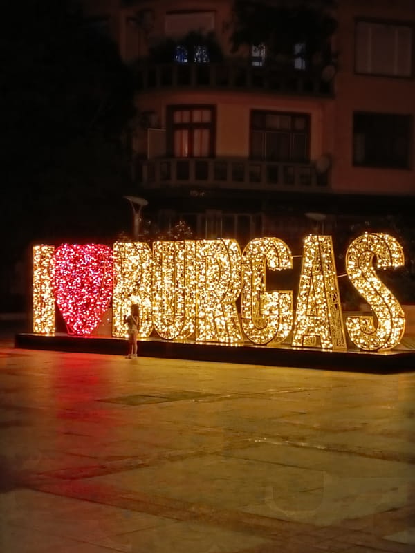 Summer night out along Burgas's pedestrian strip