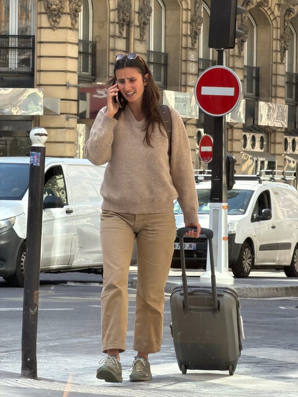 Ordinary street moments captured in Paris on spring afternoon