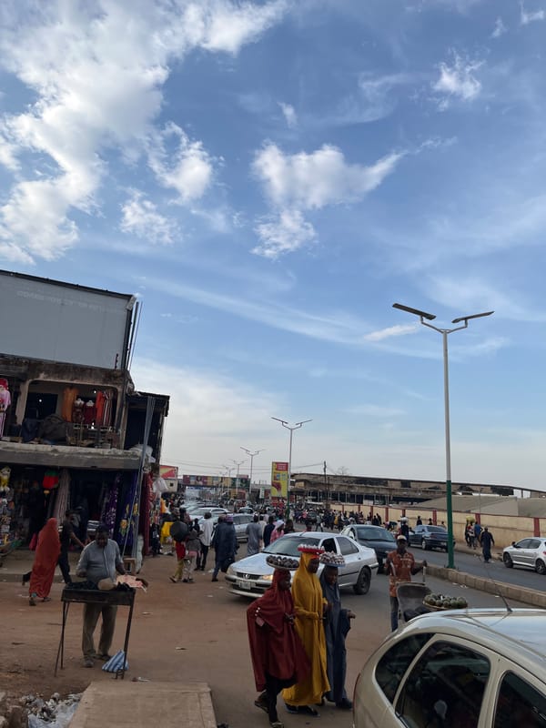 Bustling street market activity documented in Jos, Nigeria