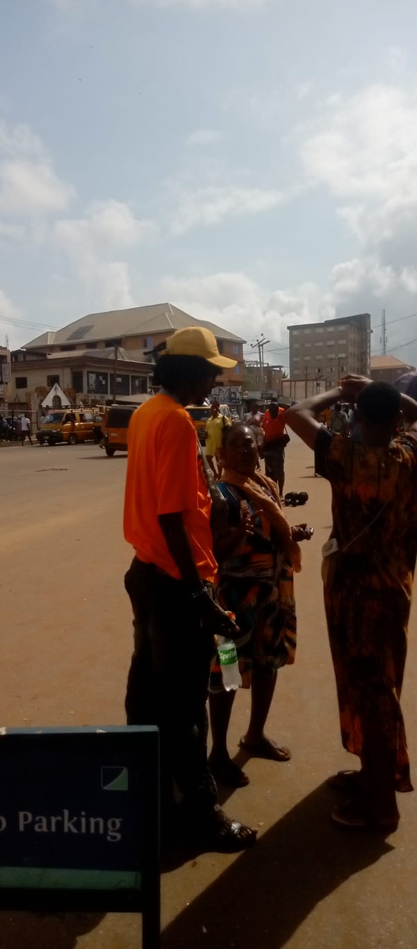Morning street life documented in Nkpor, Nigeria