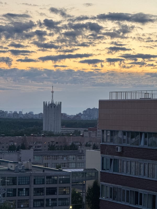Personal moments documented across Russian urban setting during evening hours