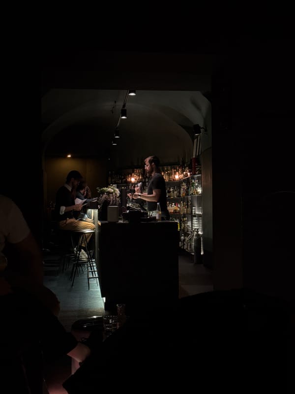 Evening scenes captured at upscale Vienna bar