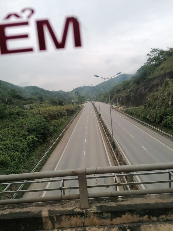 Highway through mountains documented in northern Vietnam