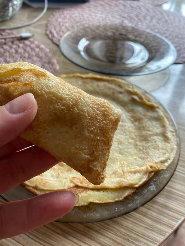 Indoor scenes: crepe making, mall visit, and cat moments