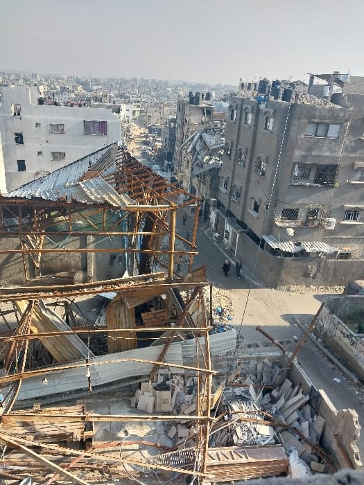 Witness documents extensive urban destruction in Gaza City
