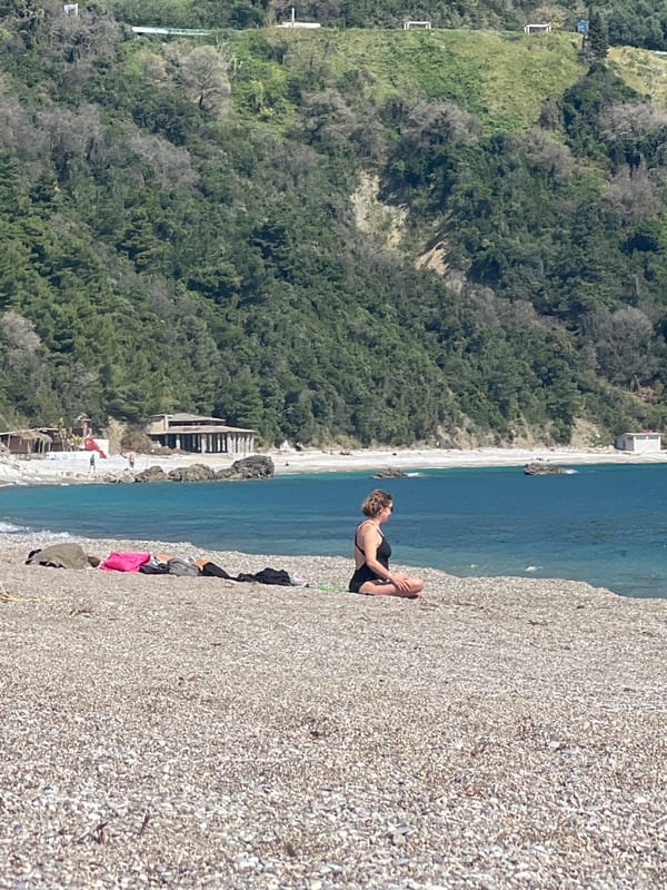 Beach landscape photographed in Prijevor, Montenegro