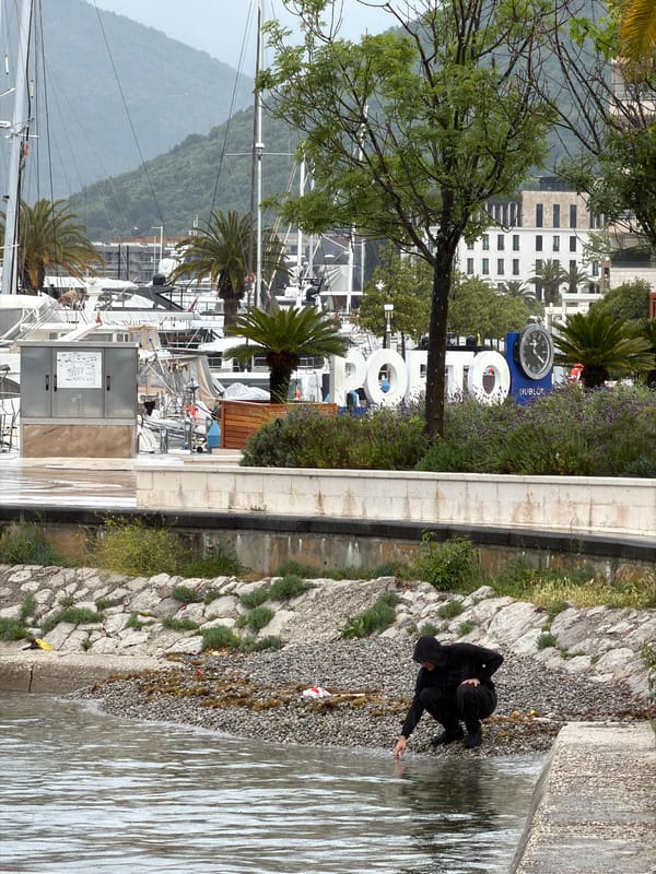 Morning waterfront scenes captured across Tivat, Montenegro marina district