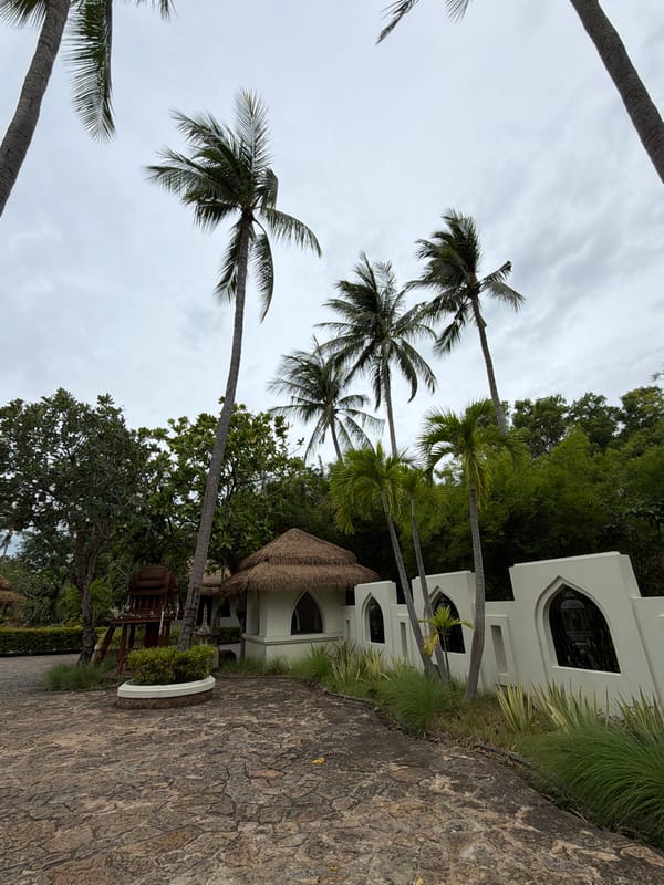 Exploring a ornate tropical garden complex in Ko Samui