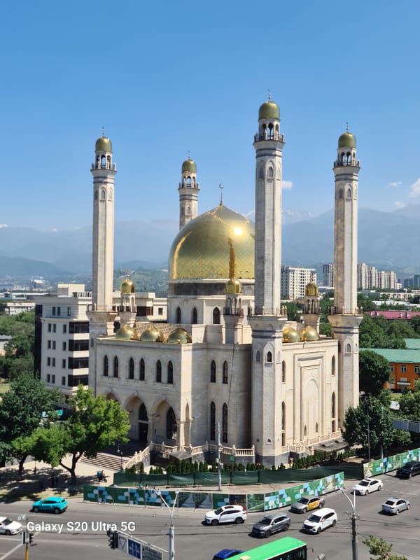 Almaty's Central Mosque and its golden dome
