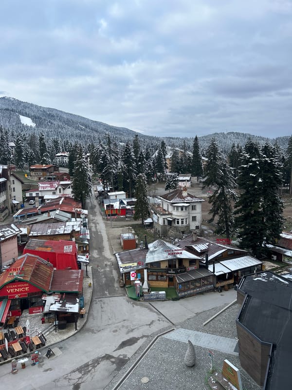 Winter scene documented at Borovets ski resort, Bulgaria