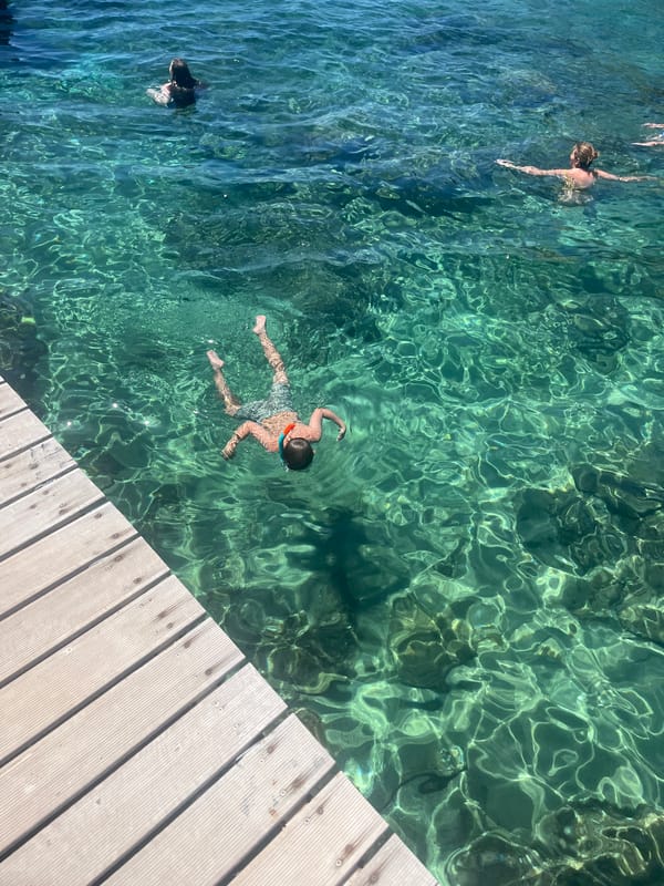 Summer day at Budva's waterfront with swimming and sightseeing