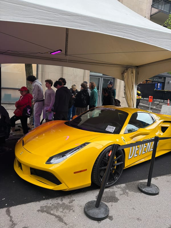 Luxury supercars displayed at Montreal Grand Prix festival anniversary