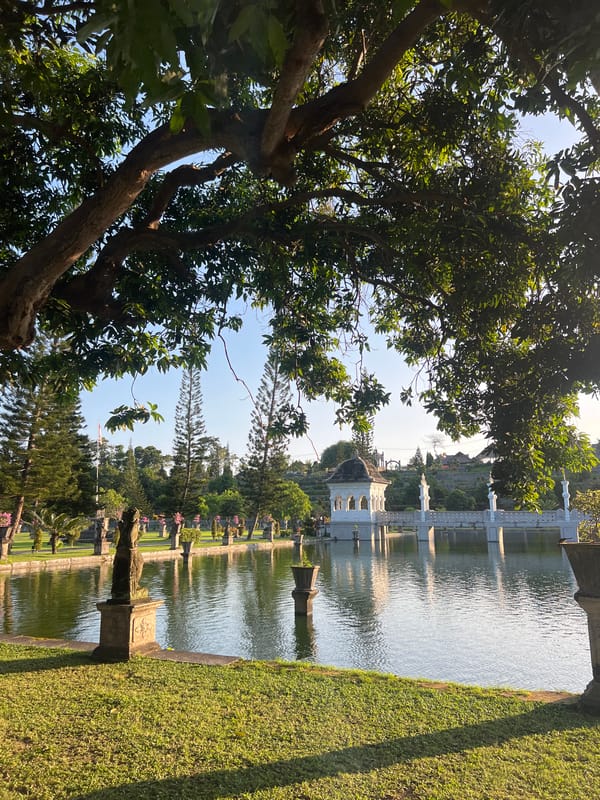 Tourist captures historic Indonesian water palaces during morning visit