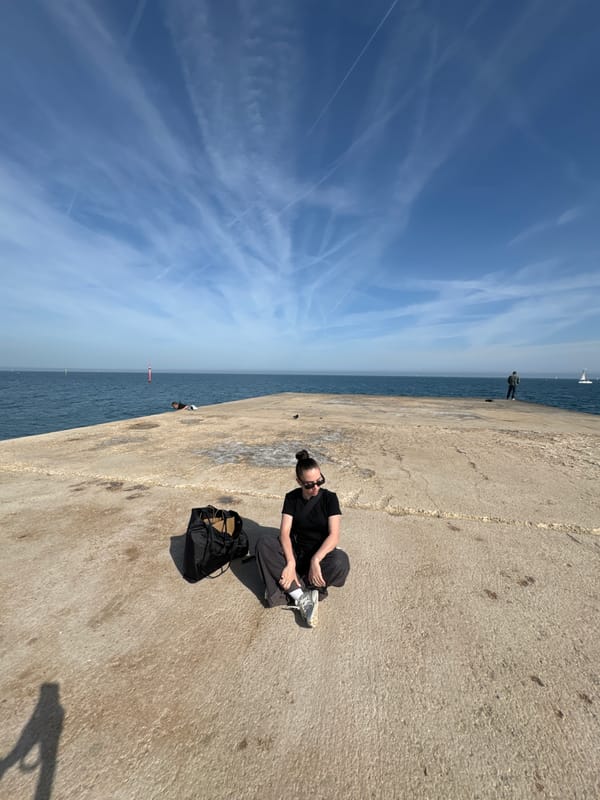 Afternoon leisure activities observed on Barcelona waterfront pier