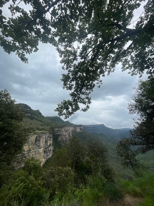 Hiker documents dramatic cliffs and forests in Rupit i Pruit
